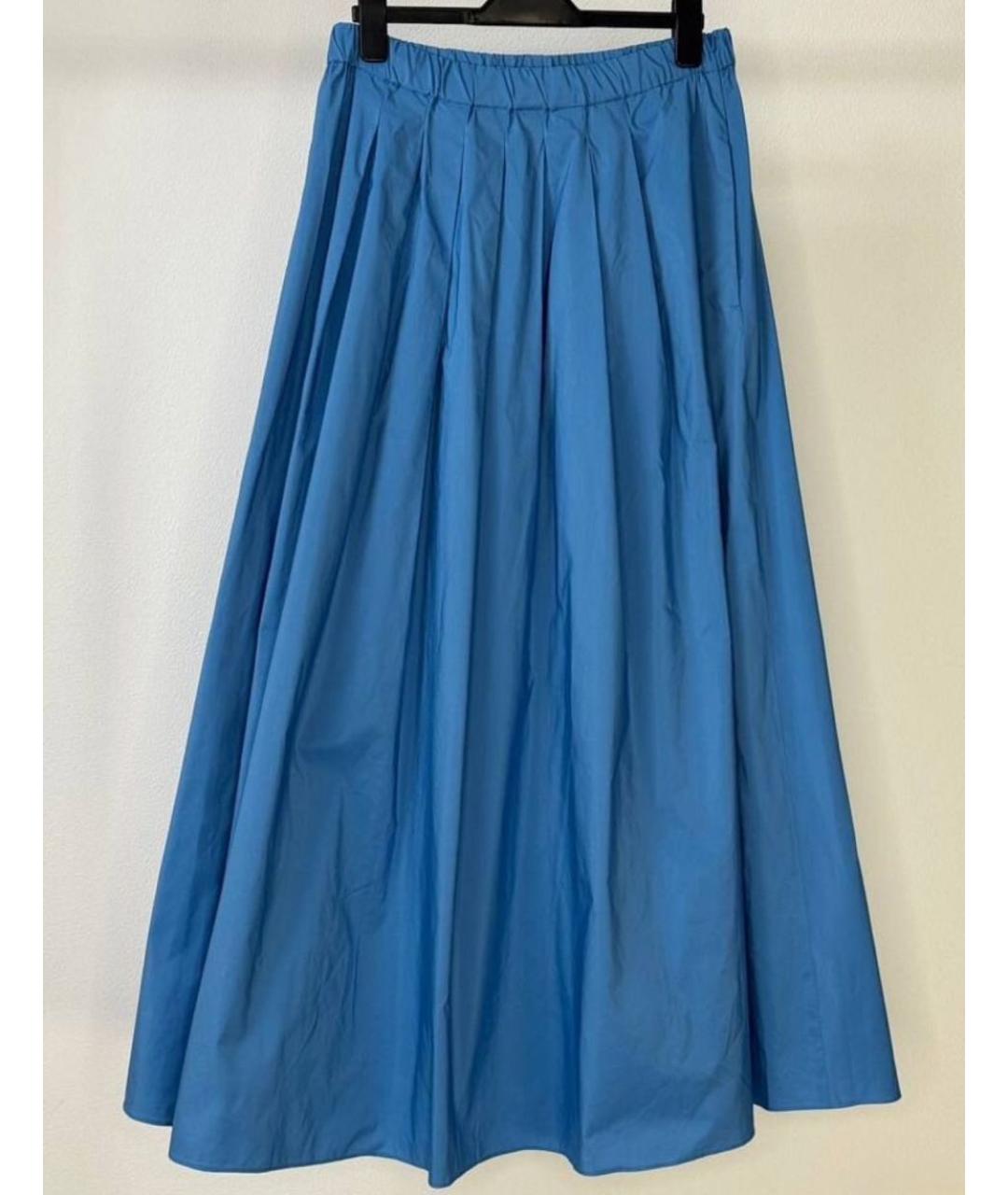 WEEKEND MAX MARA Голубой хлопковый костюм с юбками, фото 2