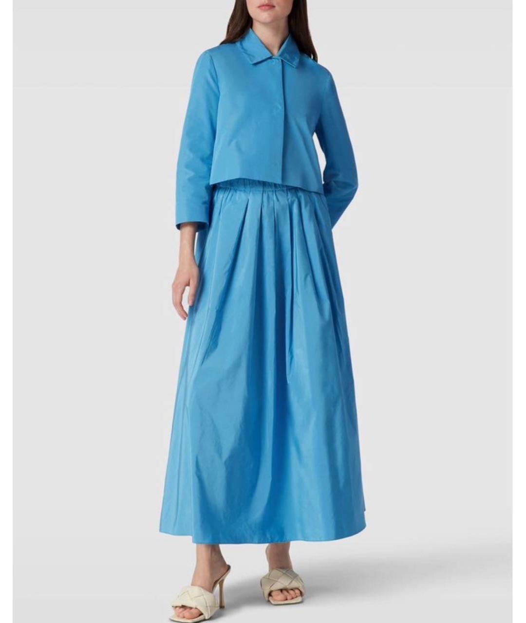 WEEKEND MAX MARA Голубой хлопковый костюм с юбками, фото 8