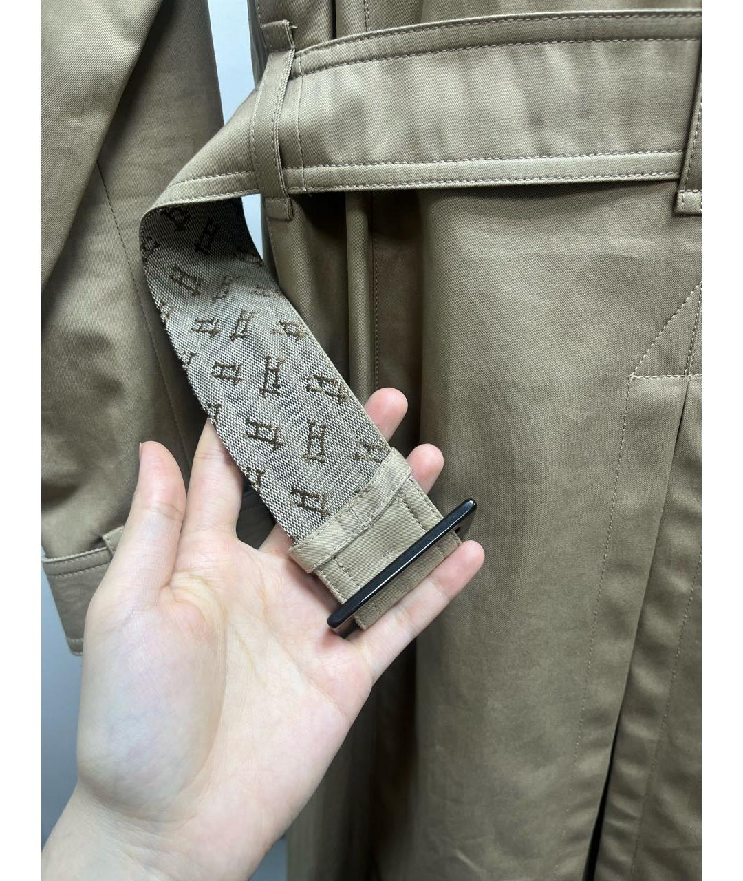 HERNO Бежевый хлопковый тренч/плащ, фото 7