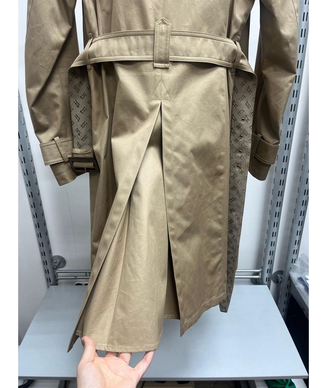 HERNO Бежевый хлопковый тренч/плащ, фото 8