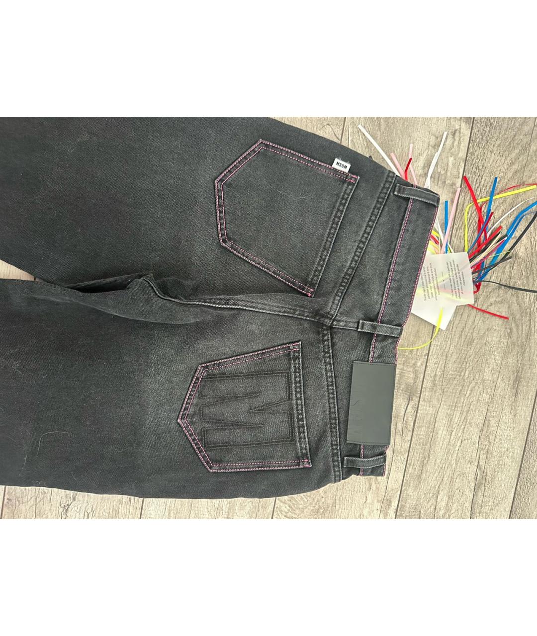 MSGM Черные хлопковые джинсы клеш, фото 7