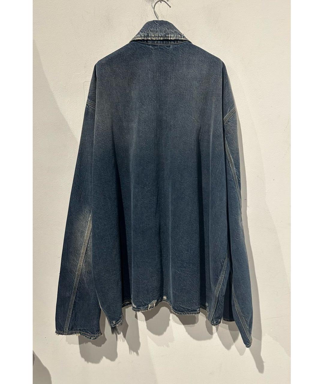 BALENCIAGA Темно-синяя деним куртка, фото 2