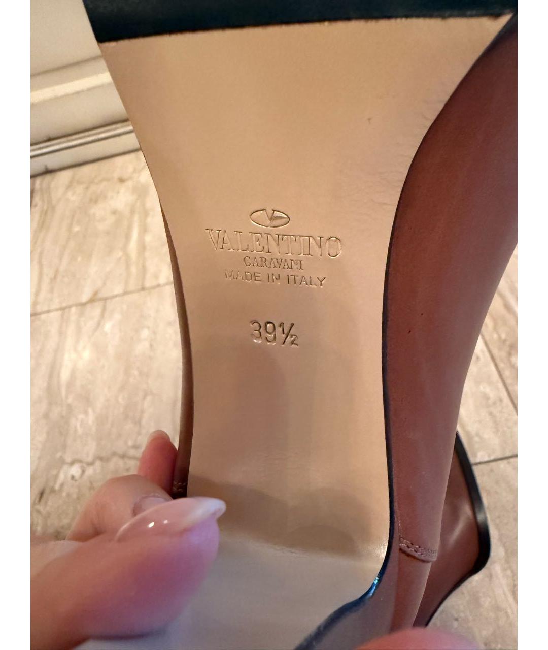 VALENTINO Коричневые кожаные сапоги, фото 6