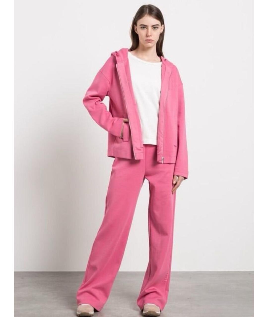MAX MARA Розовые хлопковые спортивные брюки и шорты, фото 8