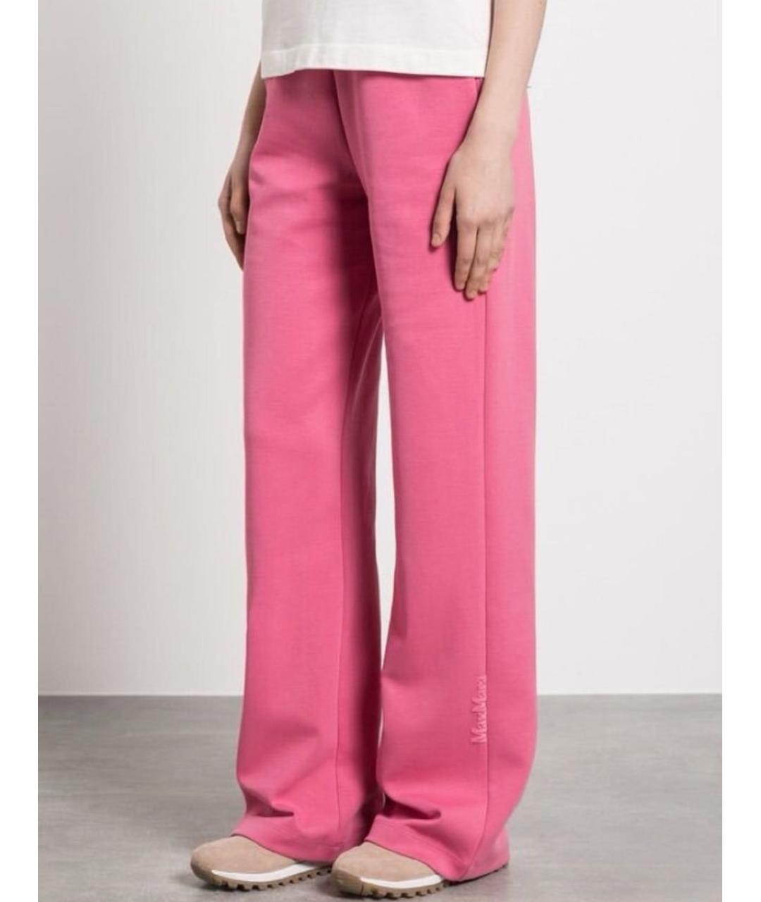 MAX MARA Розовые хлопковые спортивные брюки и шорты, фото 6