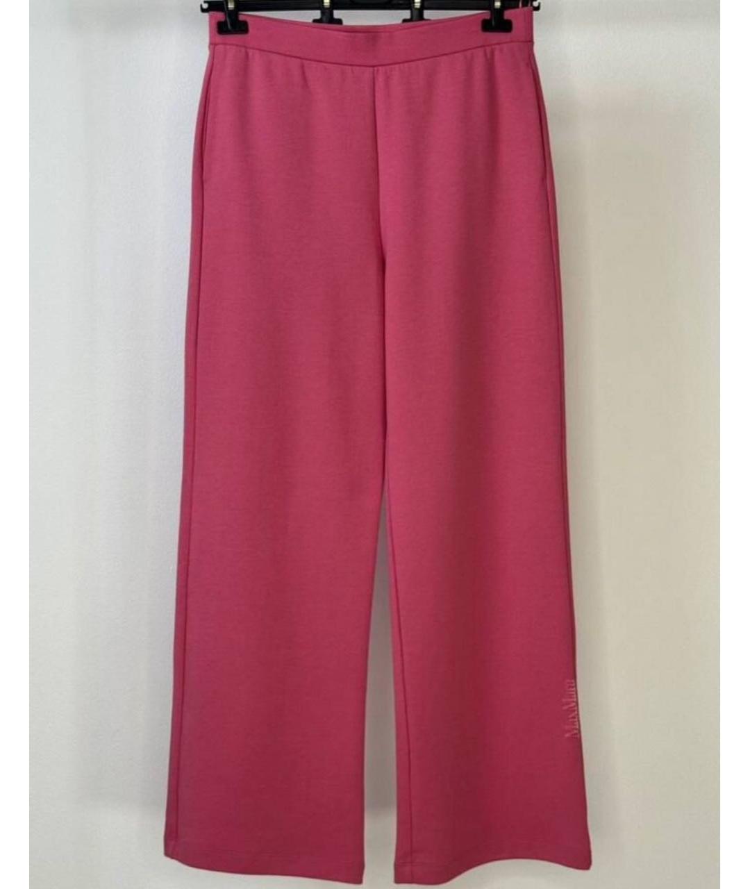 MAX MARA Розовые хлопковые спортивные брюки и шорты, фото 9