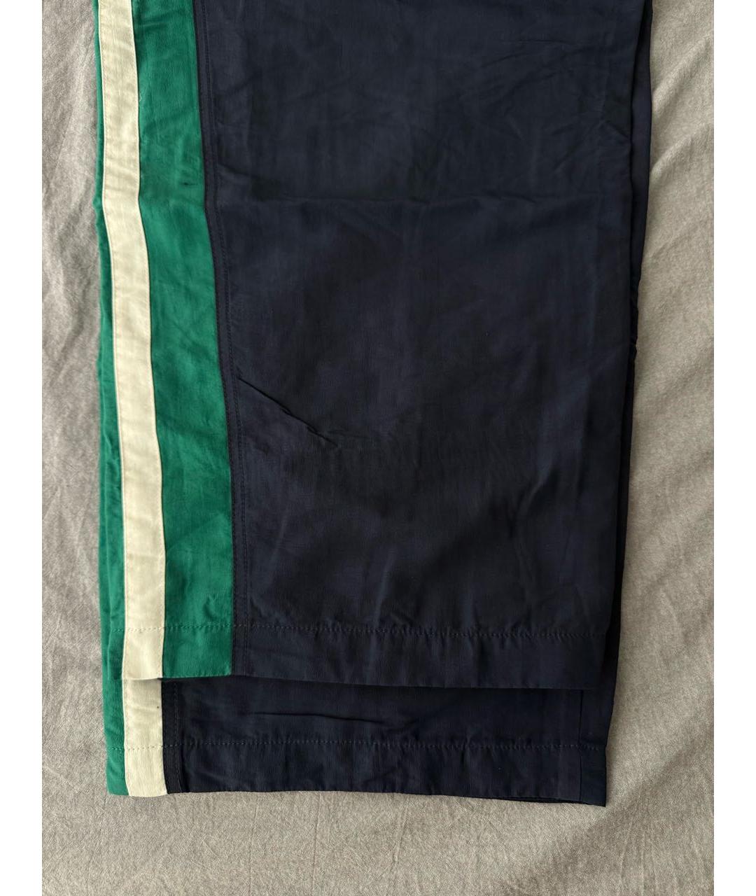 BALENCIAGA Темно-синие хлопковые повседневные брюки, фото 4