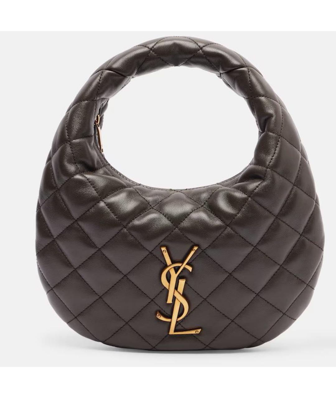 SAINT LAURENT Кожаная сумка с короткими ручками, фото 6