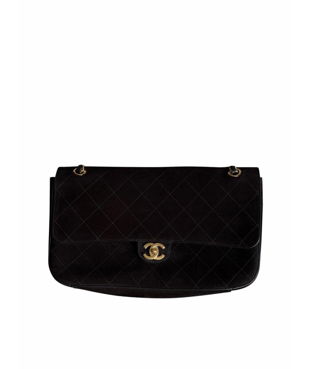 CHANEL Черная замшевая сумка через плечо, фото 1