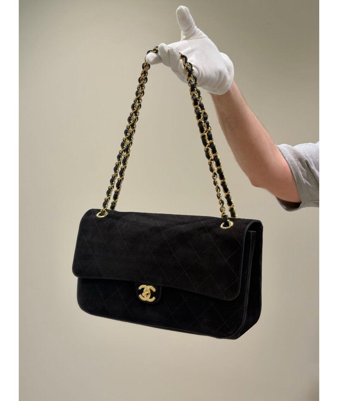CHANEL Черная замшевая сумка через плечо, фото 5