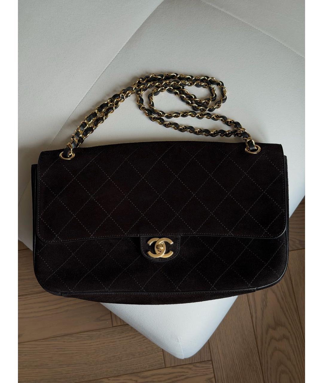 CHANEL Черная замшевая сумка через плечо, фото 7