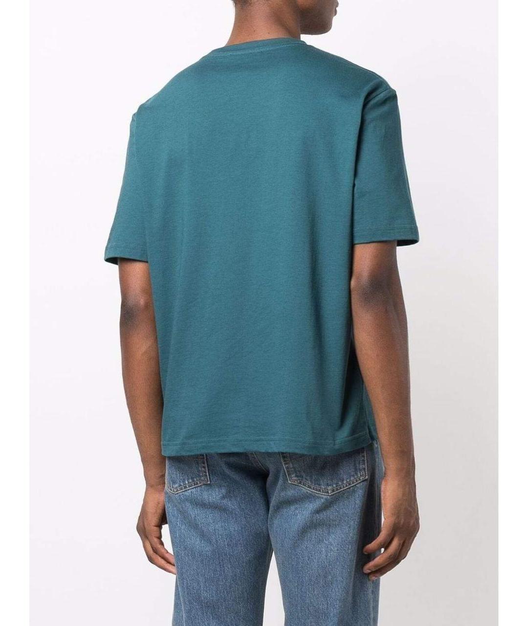 LANVIN Бирюзовая хлопковая футболка, фото 2
