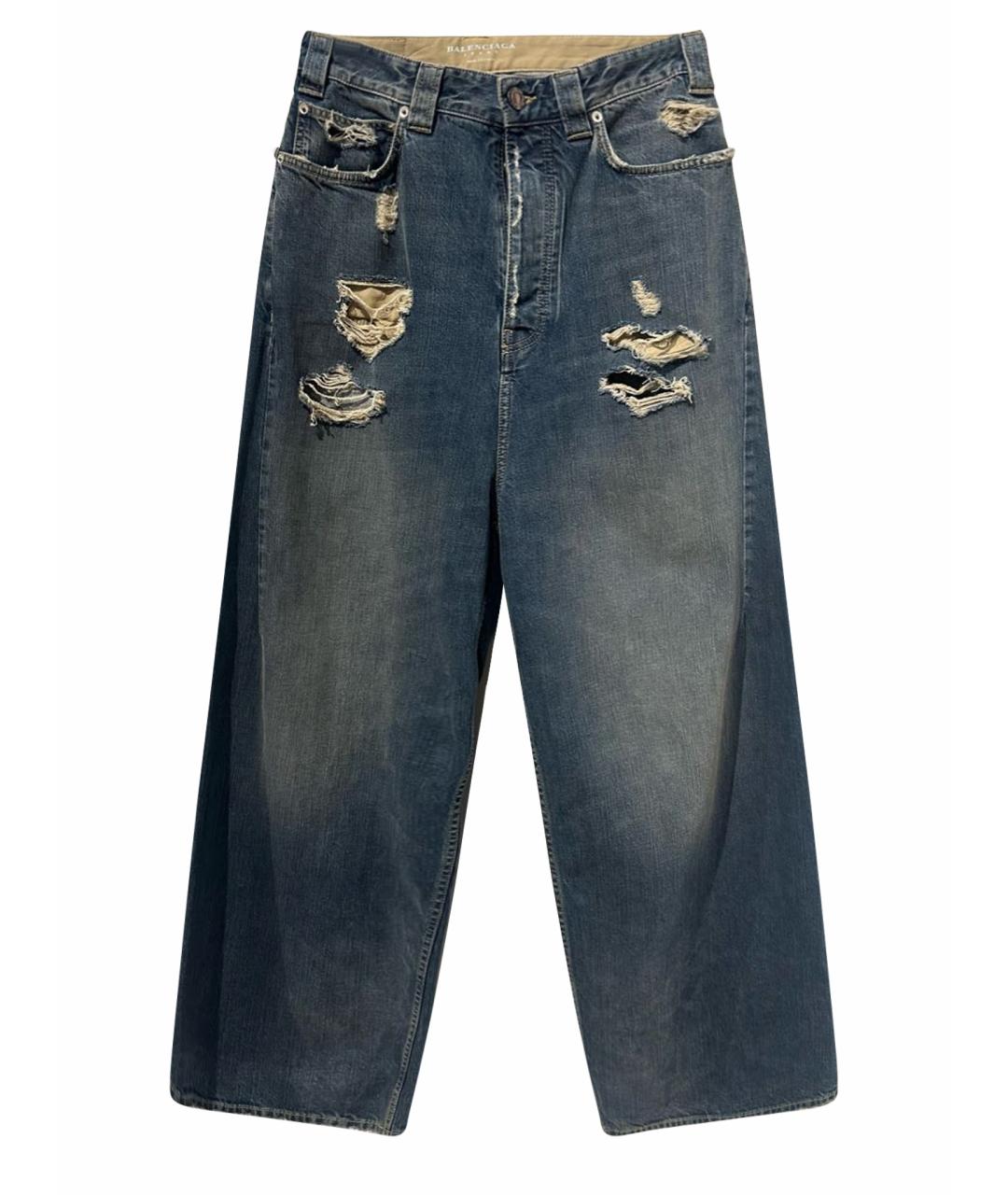BALENCIAGA Темно-синие хлопковые джинсы, фото 1