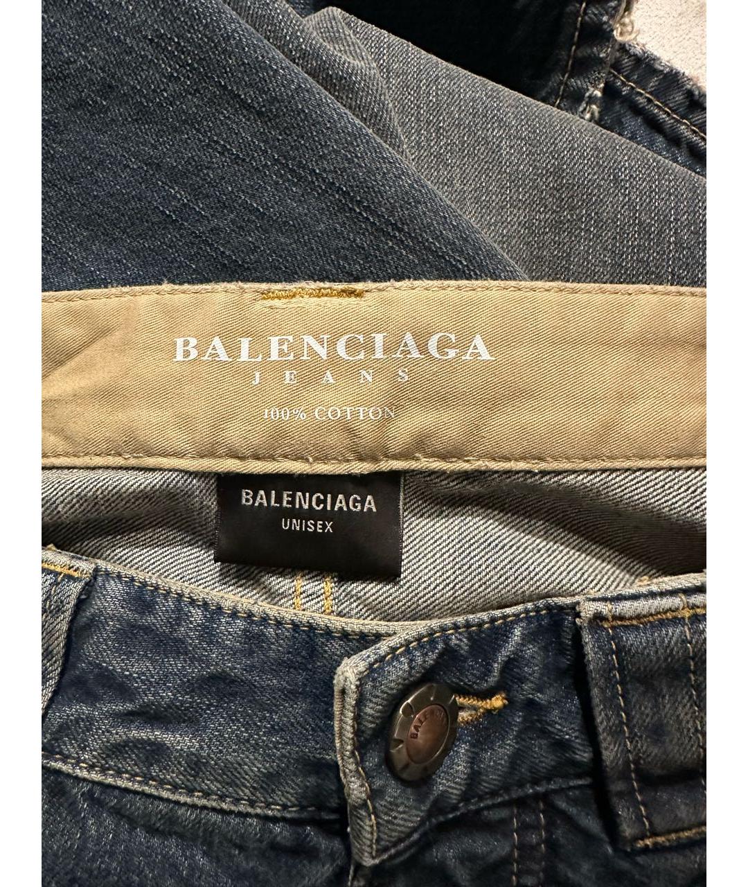 BALENCIAGA Темно-синие хлопковые джинсы, фото 5