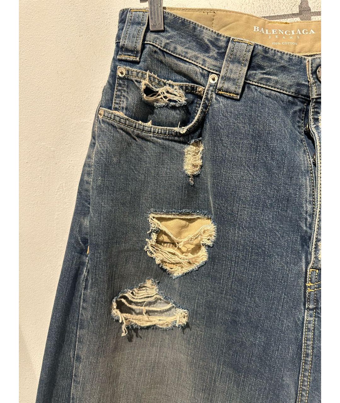 BALENCIAGA Темно-синие хлопковые джинсы, фото 3