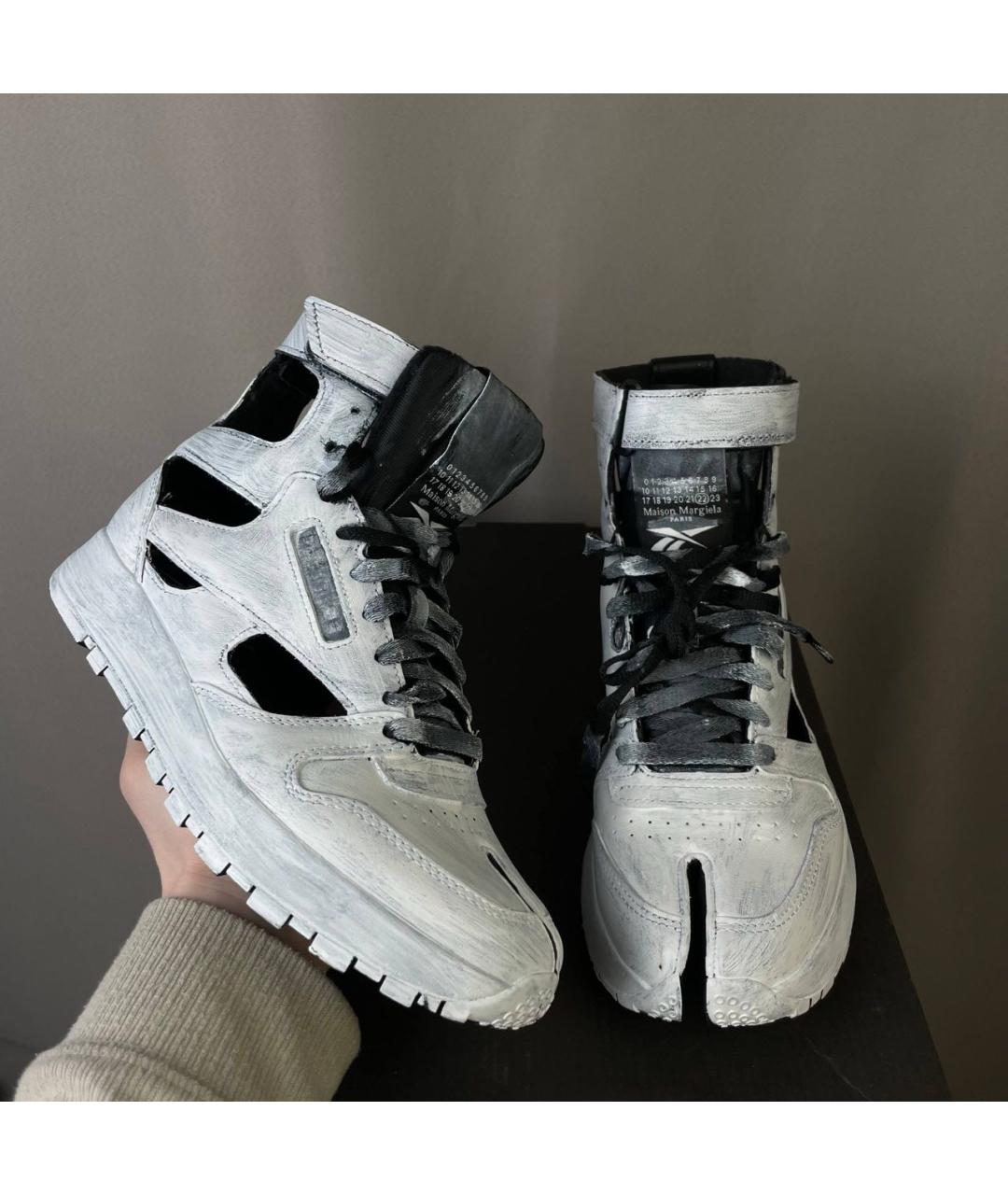 MAISON MARGIELA Мульти кожаные высокие кроссовки / кеды, фото 7