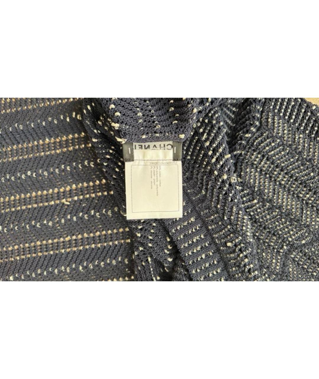 CHANEL Темно-синий вискозный кардиган, фото 4
