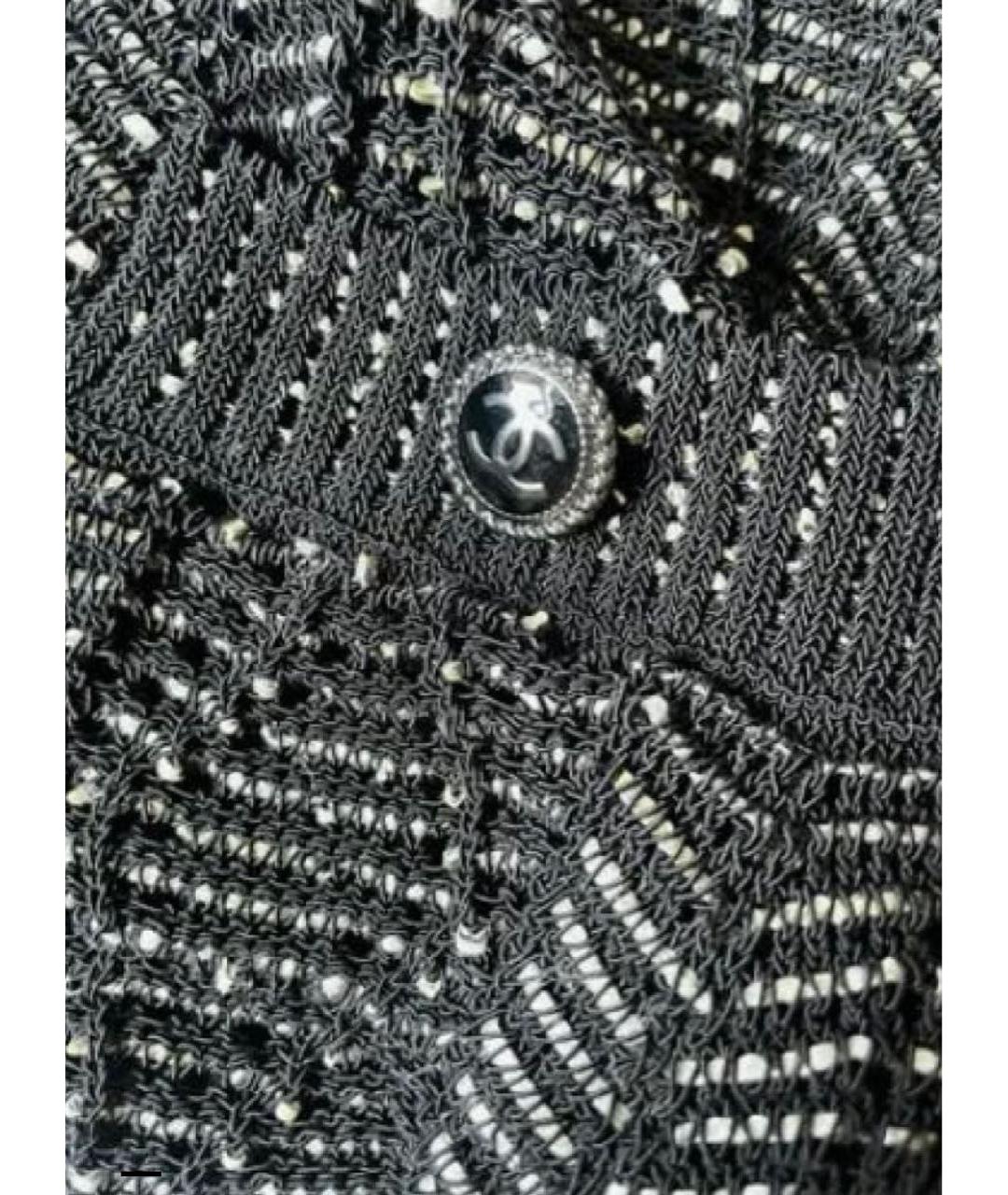 CHANEL Темно-синий вискозный кардиган, фото 5