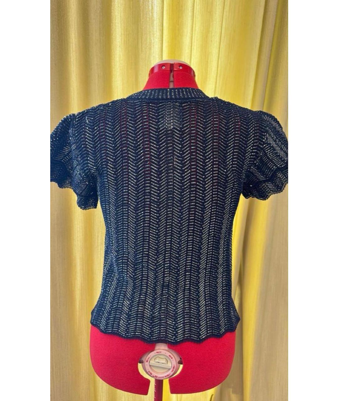 CHANEL Темно-синий вискозный кардиган, фото 2