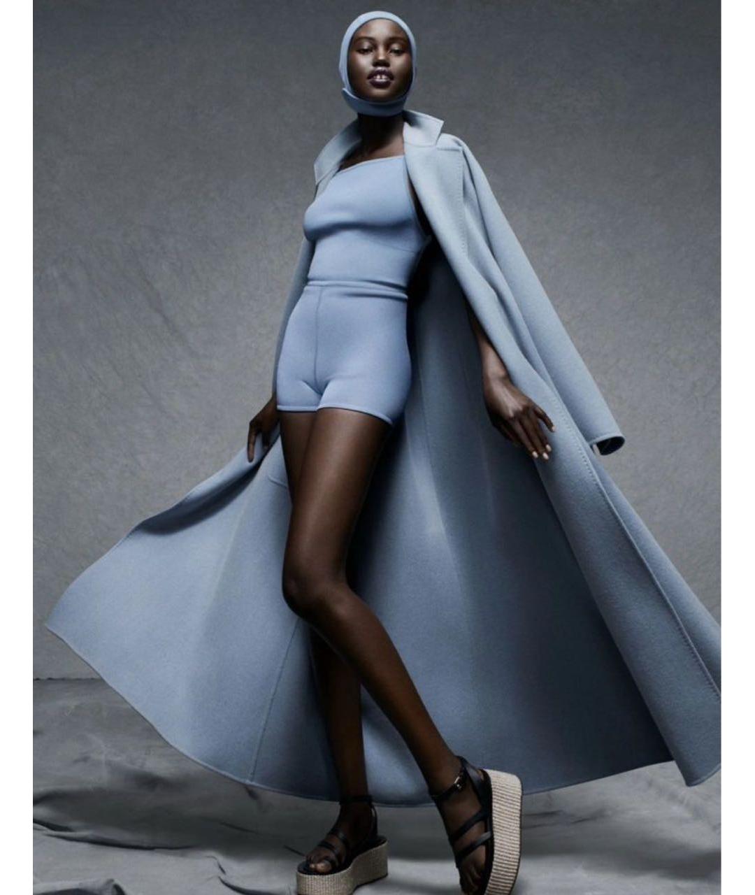 MAX MARA Голубой вискозный комбинезон, фото 8