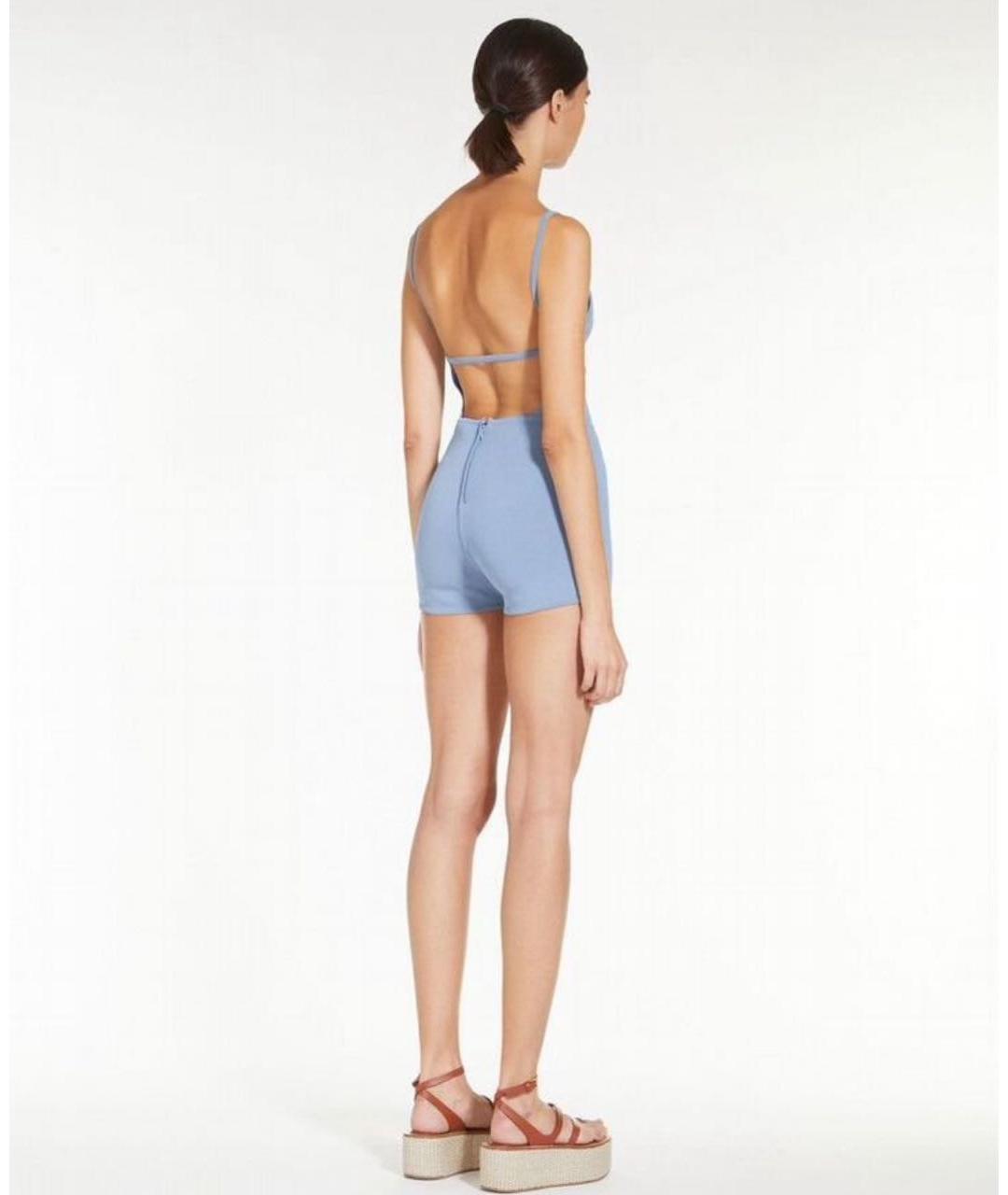 MAX MARA Голубой вискозный комбинезон, фото 2