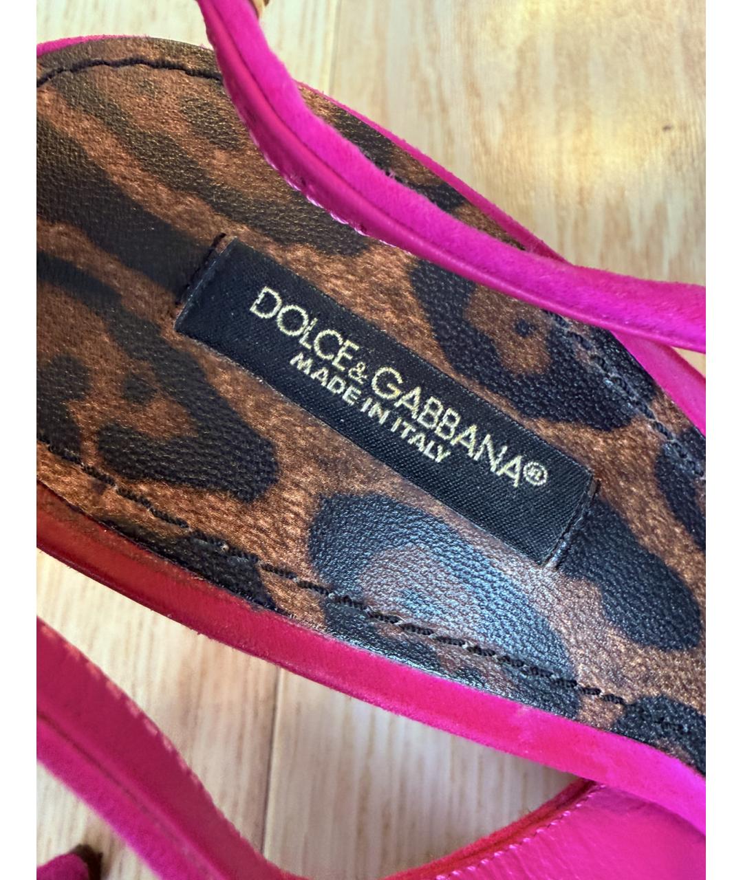 DOLCE&GABBANA Фуксия замшевые туфли, фото 6