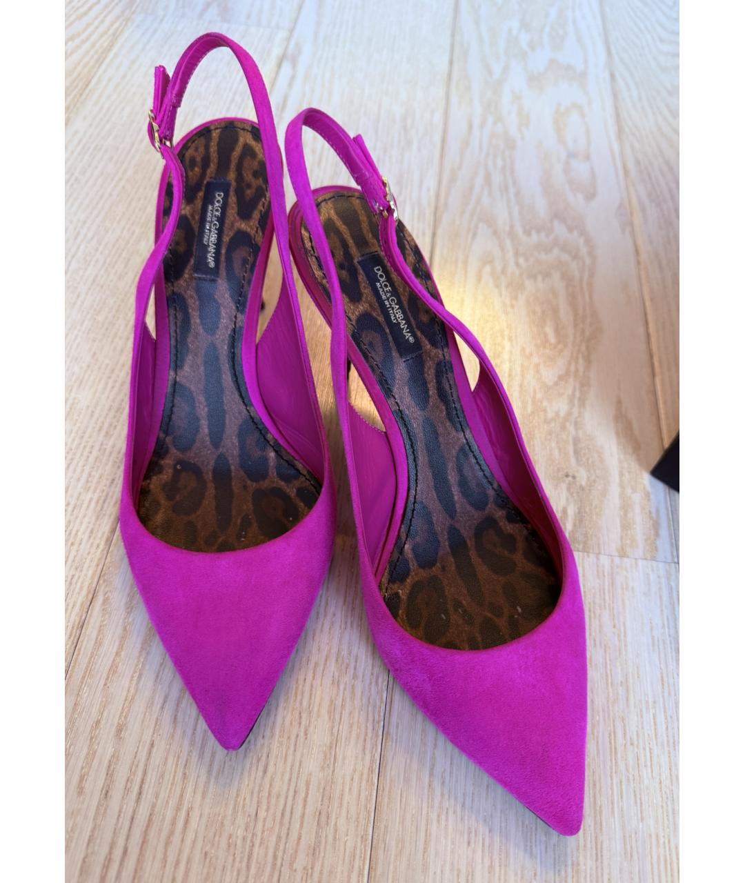 DOLCE&GABBANA Фуксия замшевые туфли, фото 2