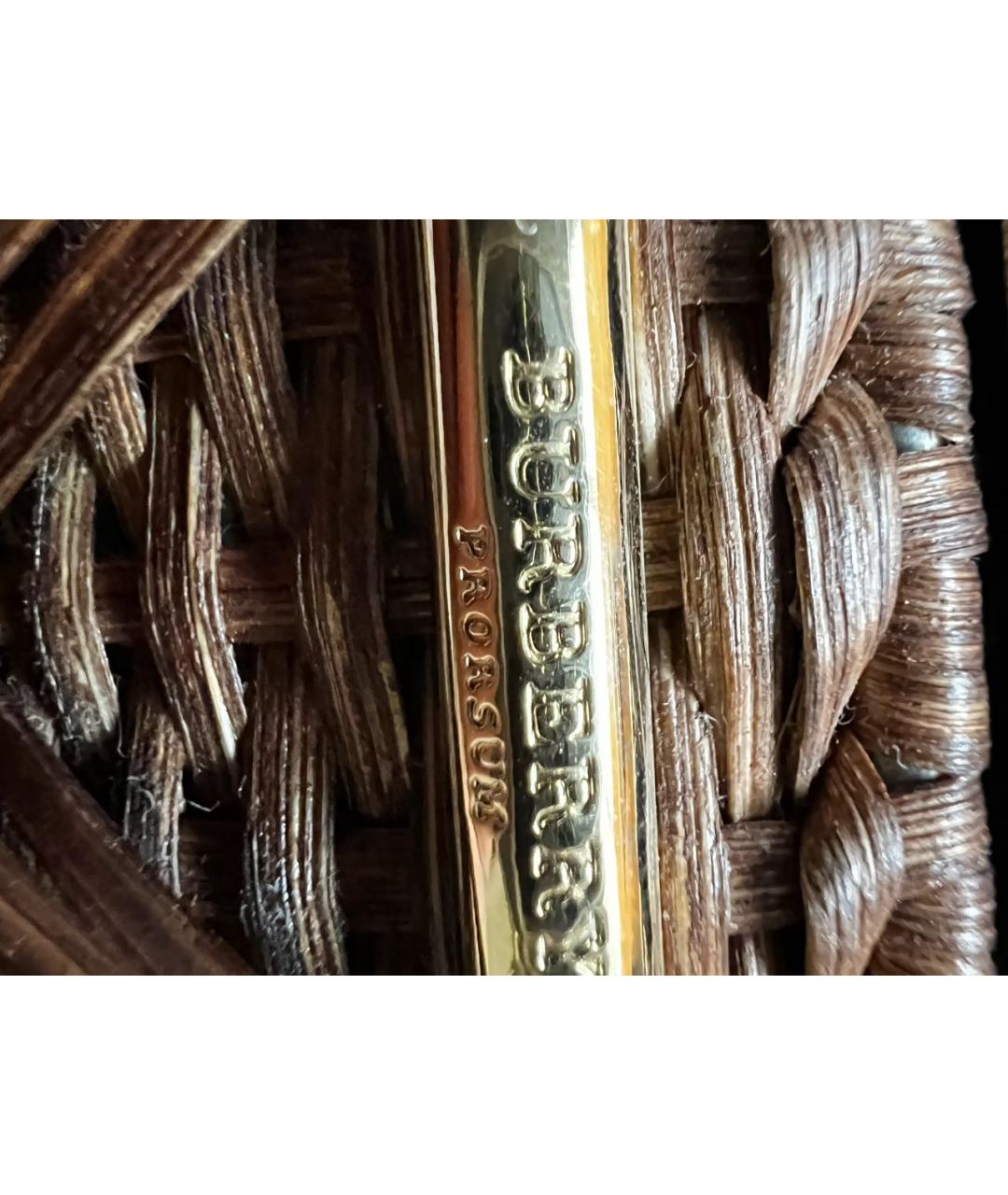 BURBERRY Коричневая пелетеная сумка с короткими ручками, фото 8