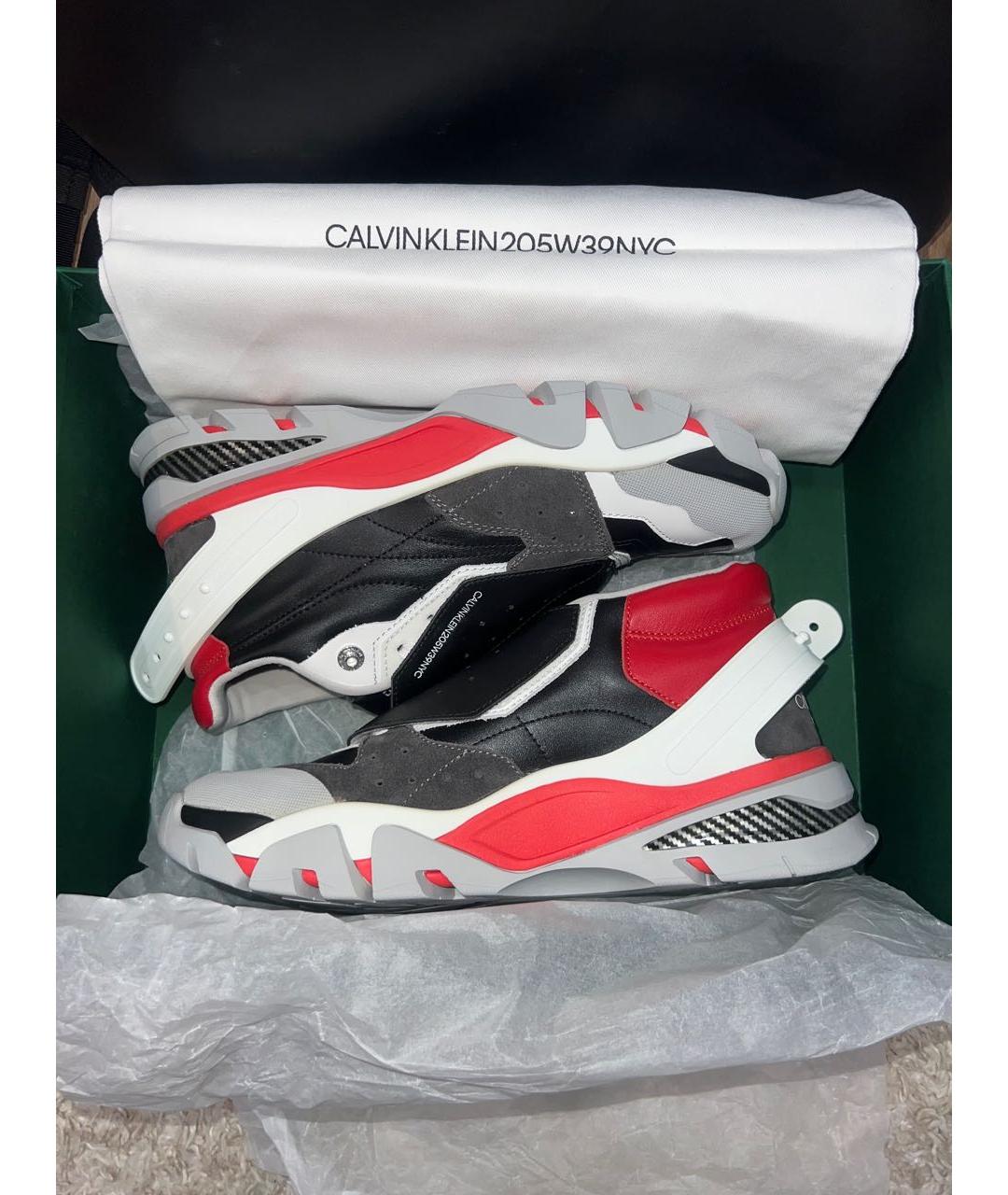 CALVIN KLEIN Кожаные низкие кроссовки / кеды, фото 6