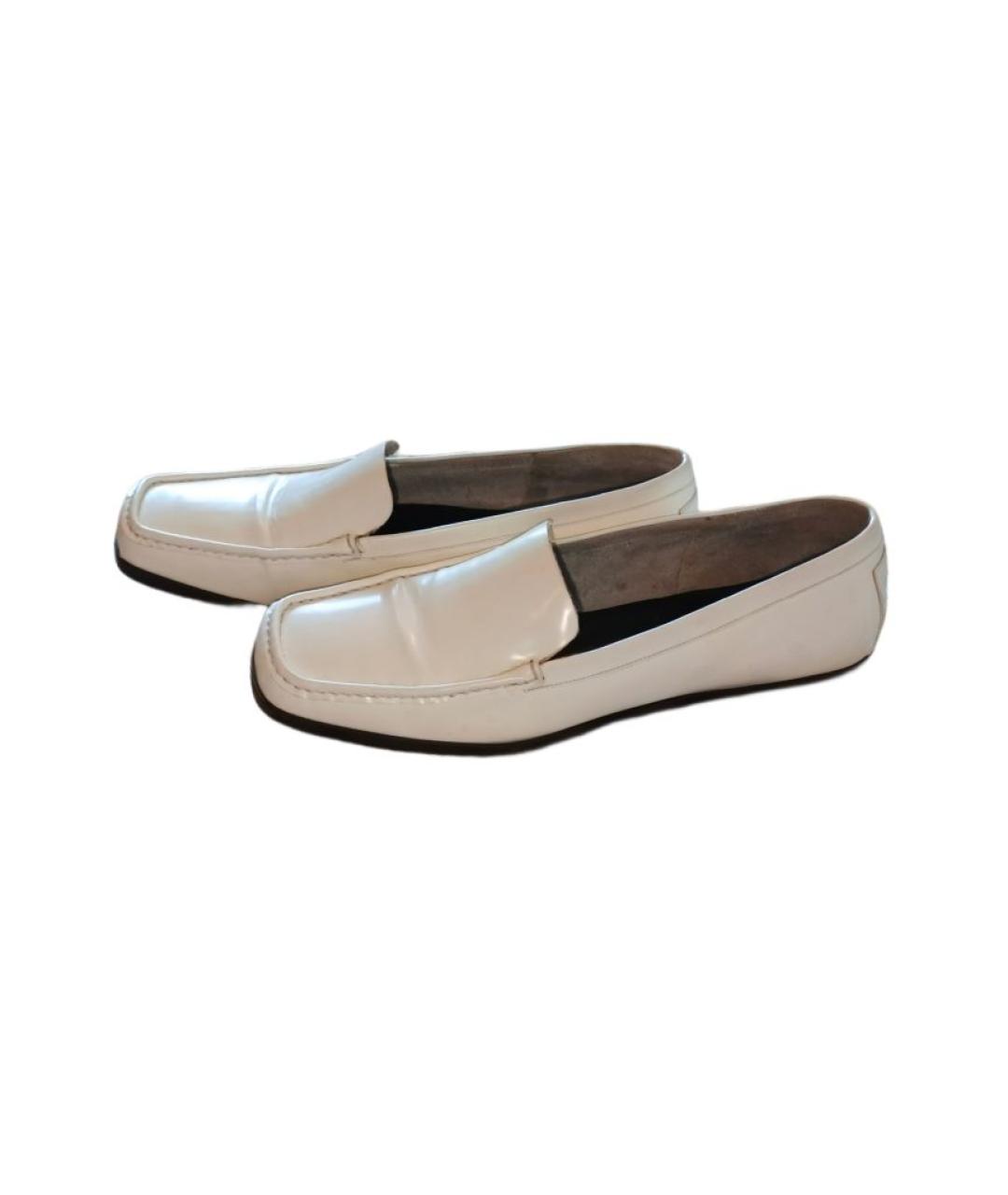 GUCCI Белые кожаные лоферы, фото 6