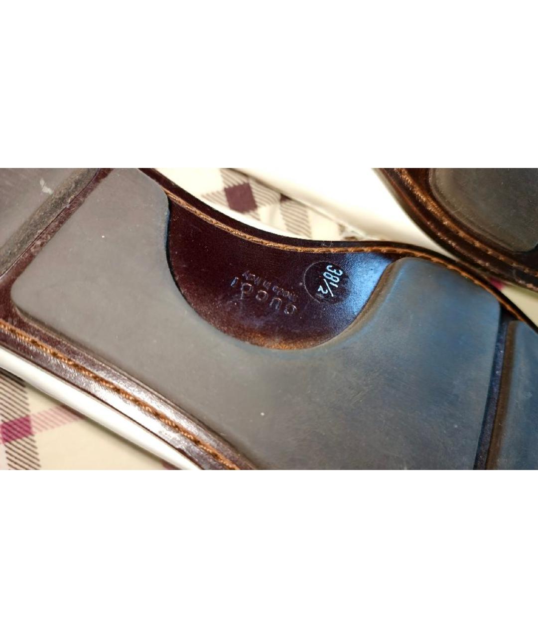 GUCCI Белые кожаные лоферы, фото 5