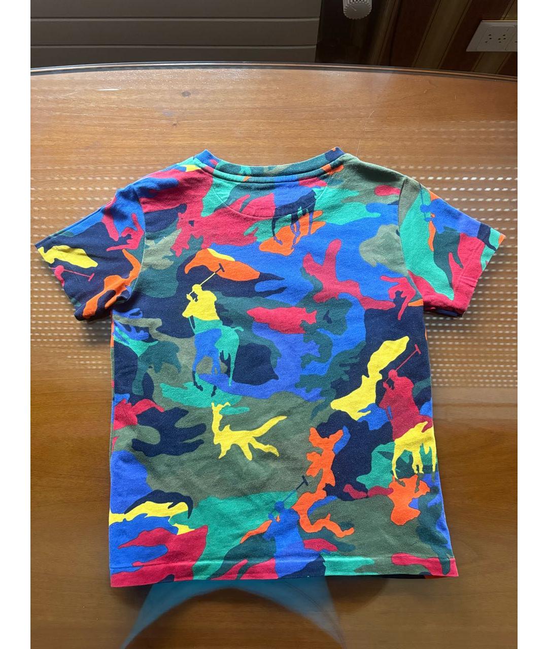 POLO RALPH LAUREN Мульти хлопковая детская футболка, фото 2