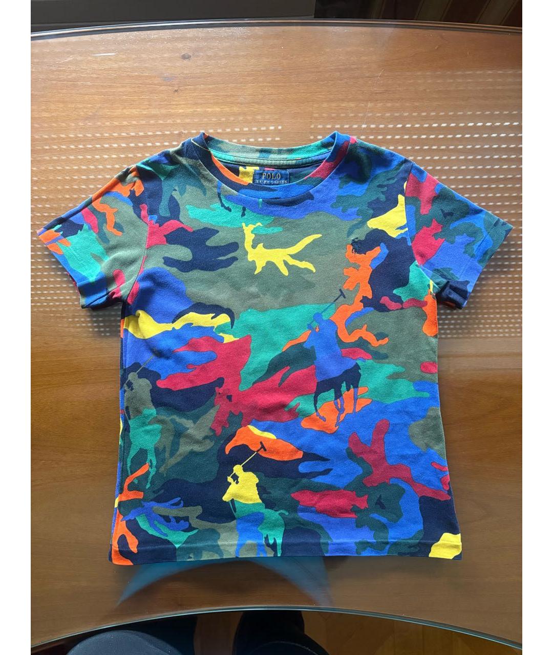 POLO RALPH LAUREN Мульти хлопковая детская футболка, фото 6