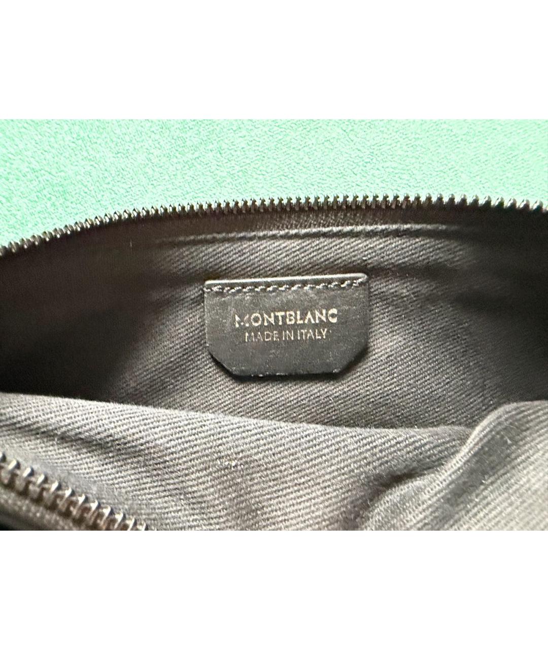 MONTBLANC Черная кожаная сумка на плечо, фото 3