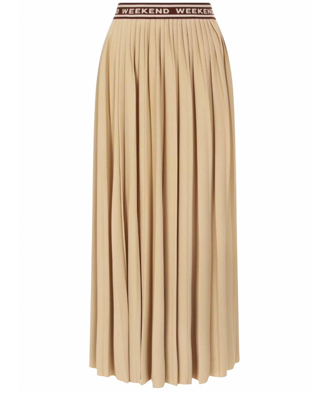 WEEKEND MAX MARA Бежевая полиэстеровая юбка макси, фото 1