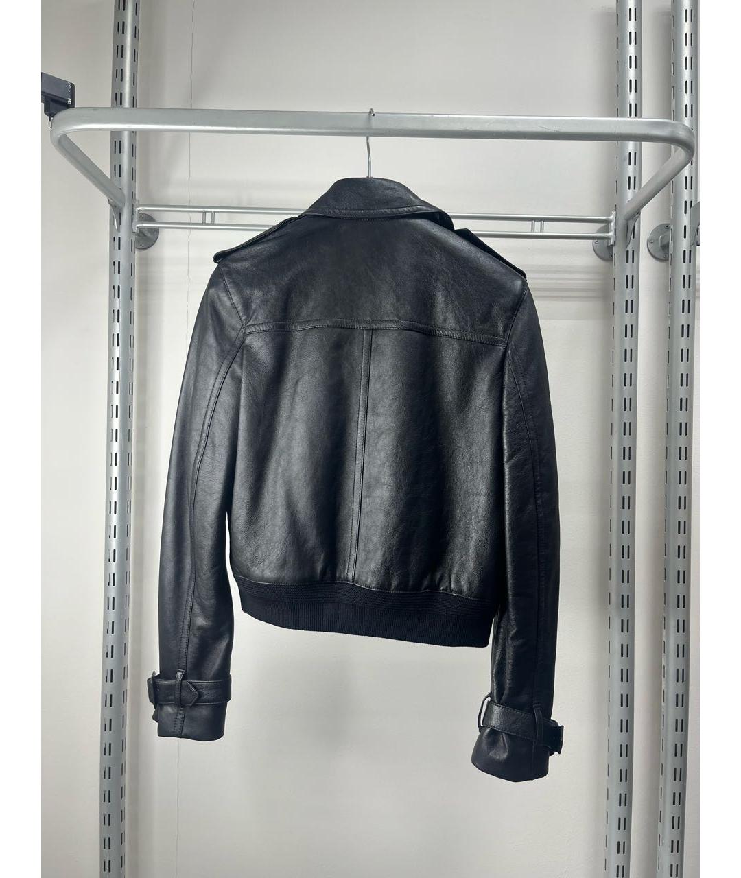 SAINT LAURENT Черная кожаная куртка, фото 5