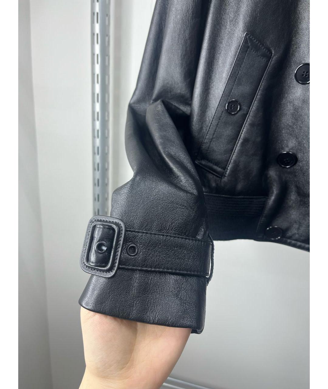 SAINT LAURENT Черная кожаная куртка, фото 2