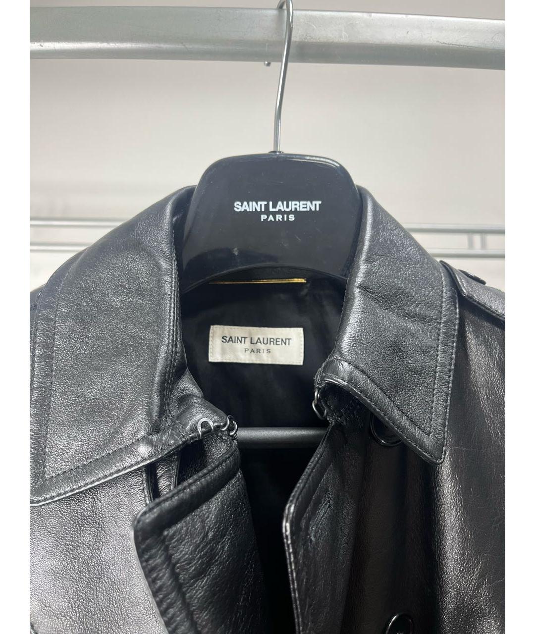 SAINT LAURENT Черная кожаная куртка, фото 6