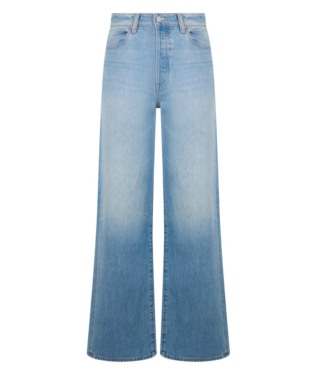 MOTHER Голубые хлопковые джинсы клеш, фото 1
