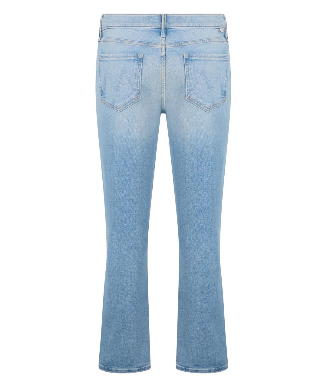 MOTHER Голубые хлопковые джинсы клеш, фото 2