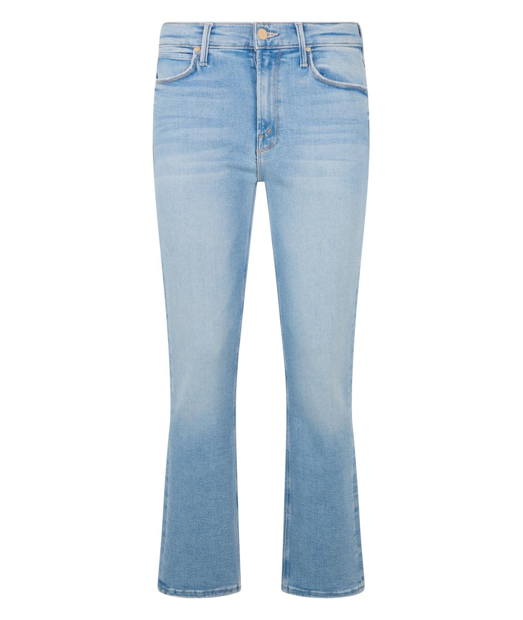 MOTHER Голубые хлопковые джинсы клеш, фото 1
