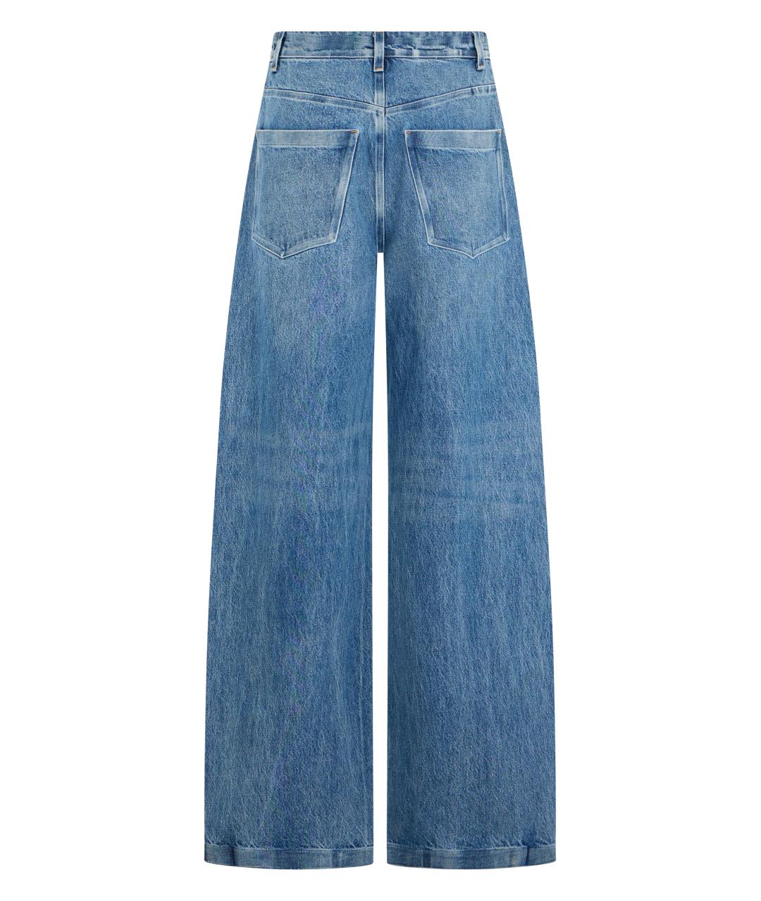 ALEXANDER WANG Синие хлопковые джинсы клеш, фото 2