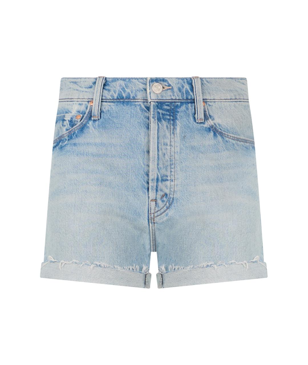 MOTHER Голубые хлопковые шорты, фото 1