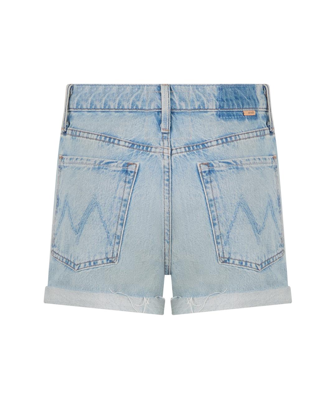 MOTHER Голубые хлопковые шорты, фото 2