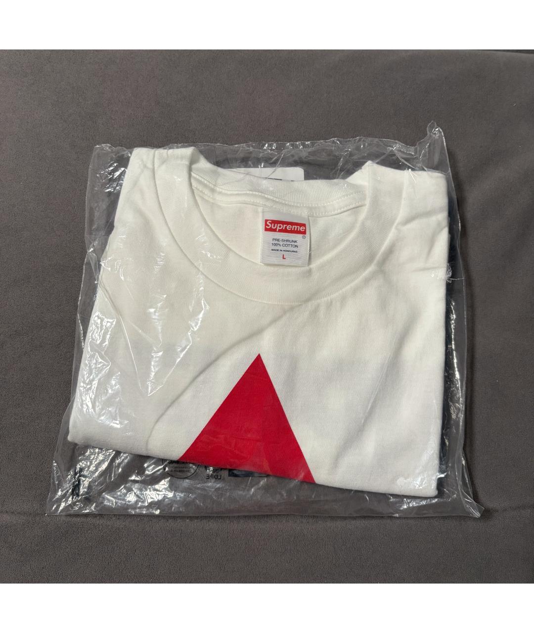 SUPREME Белая хлопковая футболка, фото 3