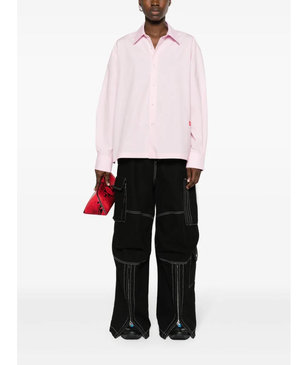 ALEXANDER WANG Розовая хлопковая рубашка, фото 3
