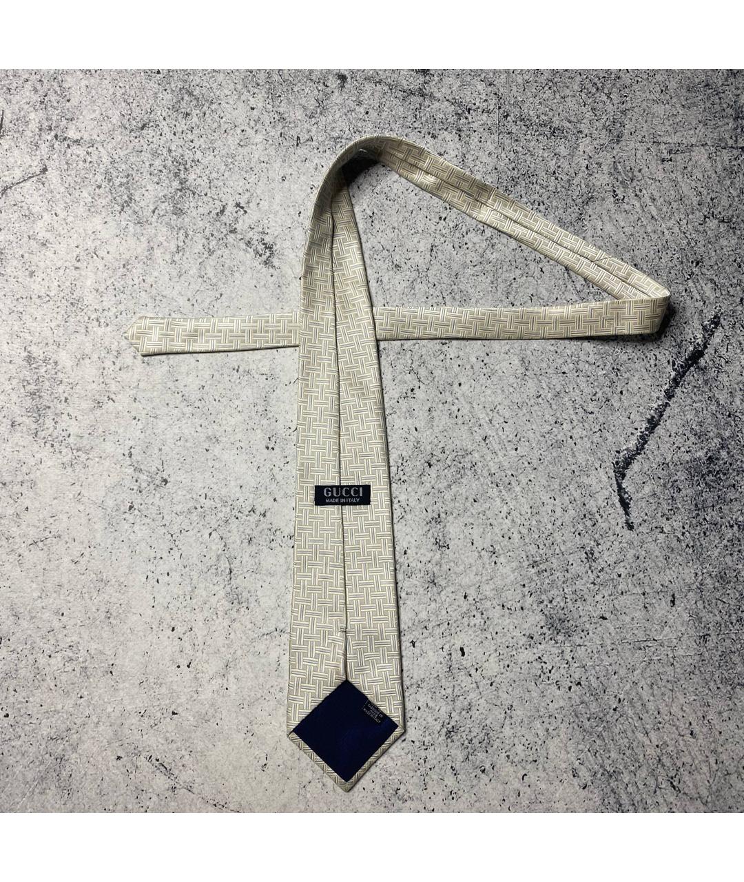 GUCCI Серый шелковый галстук, фото 4