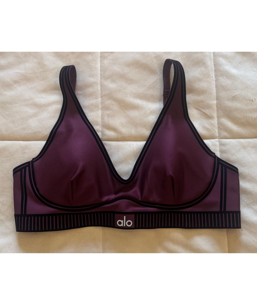 ALO YOGA Бордовая майка, фото 6