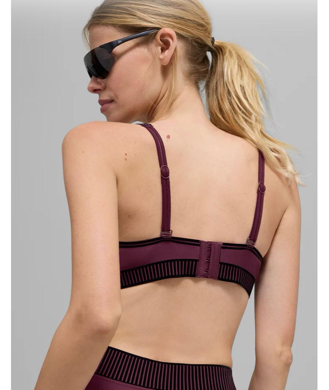 ALO YOGA Бордовая майка, фото 3