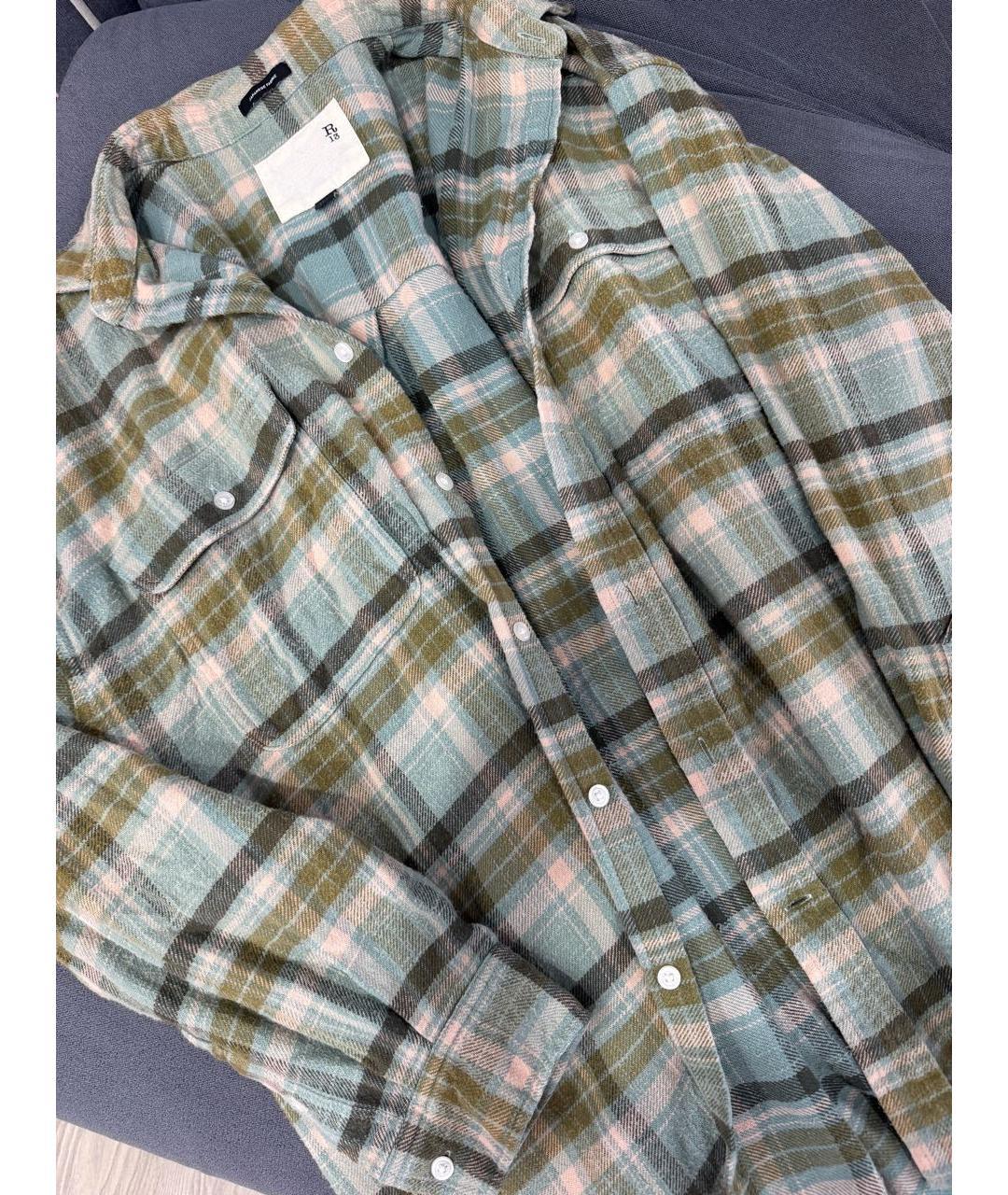 R13 Зеленая хлопковая рубашка, фото 7